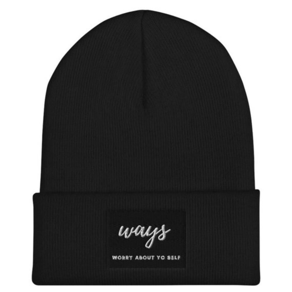 Worry About Yo Self Cuffed Beanie